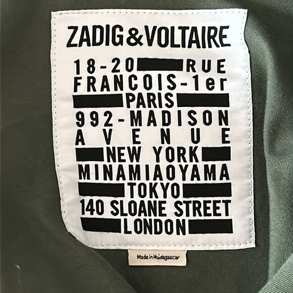 Zadig and Voltaire Olive With Skull Military Jacket - Picture 7 of 8